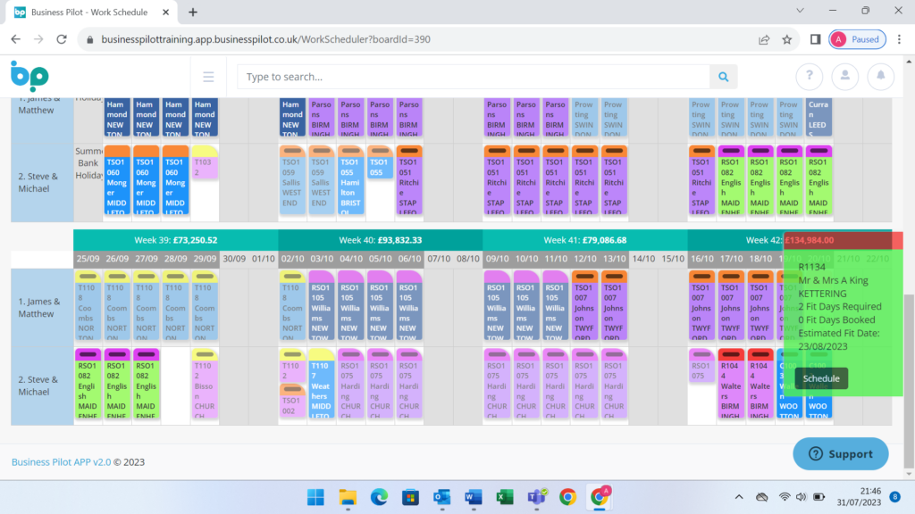 Interactive Scheduling - No1 (opt2)