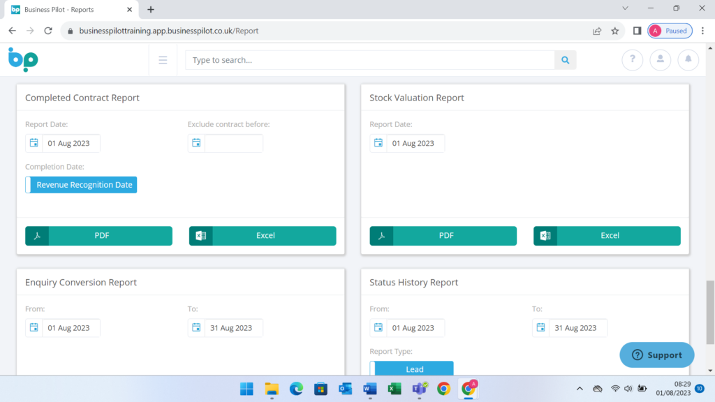 Management Dashboard & Exports - No6