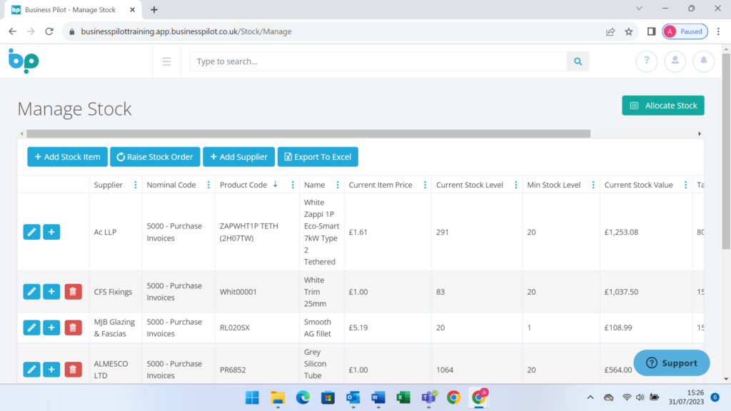 Stock Management - No1